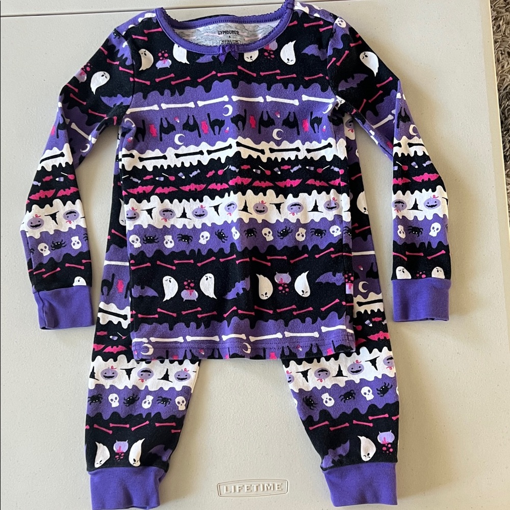 Gymboree Girls Purple Halloween Pajama Set